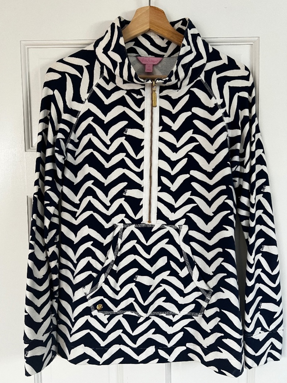 Lilly Pulitzer Quarter Zip Kangaroo Pocket